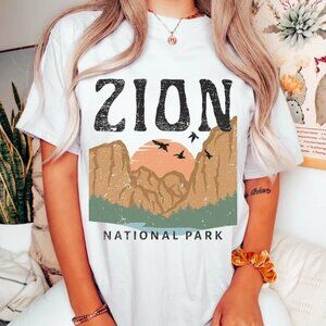Zion Yellowstone Tshirt Zion National Park Inspired Cotton